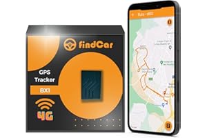 findCar BX1-4G - Localizador GPS Mini para Coches, Camiones, Motos y más | Localización en Vivo | a Batería | Alarmas Exceso Velocidad, Antirrobo y Geovalla | Localizador GPS Coche (1000mAh 4G)