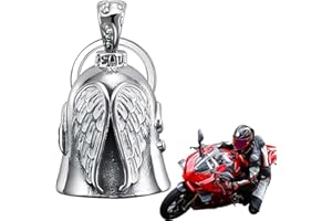 NATWO Motorcycle Guardian Bell, Angel Guardian Bell for Motorbikes, Metal Alloy Motorbike Luck Riding Bell, Portable Biker Bells for Outdoor, Guardian Riding Bell for Man Husband, Angel