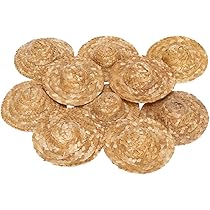 2 Mini Cappelli Di Paglia Per Bambole - Decorazioni Casa Delle Bambole, Fai Da Te, Accessori Bambole - Foto 9