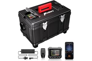 HCALORY 12V 5KW-8KW Diesel Air Heater All-in-one, Portable Toolbox Compact Heater Heating Bluetooth APP Control for Car Truck Boat Bus RV Trailer, Black
