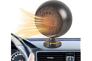 AMNF – Chauffage de voiture, 12 V 150 W, désembueur et dégivreur de pare-brise portable, 2 en 1, dégivreur rapide pour voiture, ventilateur de pare-brise avec ventouse