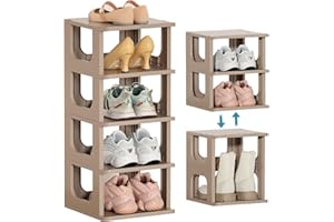HAIXIN Zapatero apilable, Ahorro de Espacio, Plegable de plástico, 5 Niveles para Dormitorio, Pasillo, Entrada, recibidor