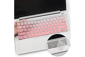 I-TENSODO Tastatur-Abdeckung für Lenovo Flex 5 14 Zoll 2020 2-in-1 Laptop,Idepad S540 14 Zoll, ultradünne Silikon-Schutzfolie für Lenovo Flex 5 14 (OPink + transparent), 2 Stück