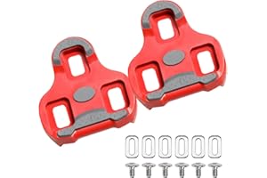 HENDCKS Bike Cleats Compatible with Look Keo Bike Cleats, Anti-Slip Rubber Desgin, Indoor Peloton Outdoor Cycling Road Bicycle Clips