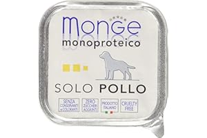 Monge Monoproteico Solo Pollo Alimento Umido per Cani 12x150gr