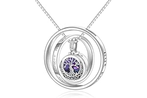 Canghai Rousa Heart Cremation Urn Necklace for Ashes, Alloy Keepsake Pendant Necklace Ashes Holder Memorial Jewelry for Human or Dog Pet