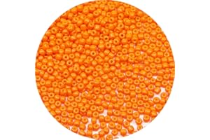 Bala&Fillic 4mm Orange Farben Glasperlen zum Auffädeln, 6/0 Perlen für Armbänder, perlen für Schmuckstücke Selber Machen (Orange)