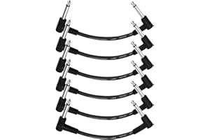 Donner 6-Zoll-Gitarre Patch-Kabel Gitarre Effekt Pedal Kabel schwarz 6 Pack