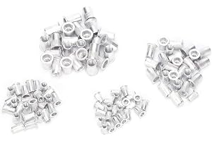 Blindnitmuttersats 100 St, Blindnitmuttertillbehör M4/M5/M6/M8 Aluminiumnitmutter
