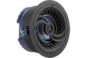 LITHEAUDIO Lithe Audio All-In-One 4” Compact Bluetooth Speaker (03250), 25W RMS Class D Amplifier Built-In, IP44 Rated, Voice Control, Perfect for Small Bathrooms, Bedrooms, Hotel Rooms