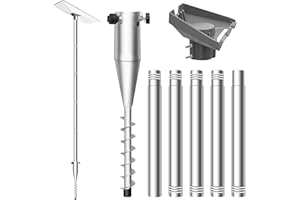 NovaKits Starlink Gen 3 Bodenstangen-Halterungs-Set, Stangenhalterung, langlebige Stange mit 3,8 cm Durchmesser, Starlink-Montageset mit Starlink Gen 3 Rohradapter und Bodenanker ohne Graben, 3 m