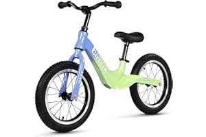 Hello-5ive 14" Kinder-Laufrad für Jungen und Mädchen von 3, 4, 5, 6 Jahren, Luftreifen mit Magnesiumlegierungsrahmen, leichtes, pedaloses Trainingsfahrrad für Kleinkinder
