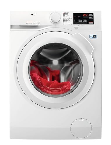 AEG Washing Machine, 7 kg, Series 6000 ProSense - Automatic Volume - Smart Load Detection, A, Refill Function, Quiet, Inverter Motor, Water Stop, 1400 rpm, L6FBG51470