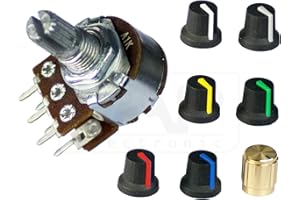 LAPP Potentiometer Stereo logarithmisch 1K | 2,2K | 5K | 10K | 22K | 50K | 100K | 220K | 500K | Drehregler Poti Pins (10K)