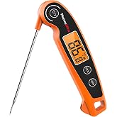 ThermoPro TP605W IPX6 Su Ge&ccedil;irmez, Katlanabilir Problu ve Arkadan Aydınlatmalı Ekranlı Anında Okunan Dijital Et ve Gıda Termo
