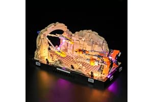 BrickBling Kit d'éclairage LED compatible avec Lego 75380 Mos Espa Podrace Diorama Kit d'éclairage décoratif pour modèles créatifs, unisexe, adulte