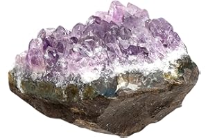 TNSLAND Ametista Pietra Pietre E Cristalli Drusa Ametista Irregolare Pietre Naturali Ametista Pietra Naturale Vera Drusa di Ametista Vera Cristallo Grezza Ciondolo di Cristallo 50-60g