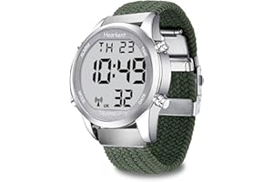 Hearkent Atomic Digital Talking Watch British English Speaking Pleasant Voice Big Numbers Radio-conrtolled Watch for Elderly Or Blind People