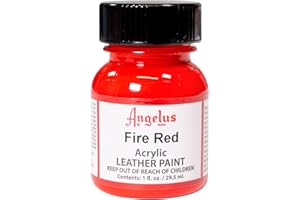 Angelus - Vernice acrilica per pelle 1 Ounce Rosso (Fire Red)