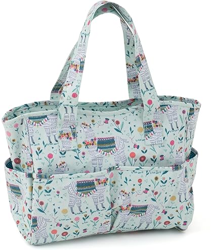 Sac Fourre-tout Pour Tricot, 1 Sac De Rangement Exquis Et Pratique En Tissu Tissé Avec Poignée En Bois Pour Aiguilles à Tricoter, Outils De Couture ( Jacquard Rose