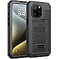 Beeasy for iPhone 15 Pro Max Case Waterproof Heavy Duty Tough Metal Armour Cover Shockproof Dustproof Built-in Screen Protector, Robust Full Body Protective Military Rugged Case for 15 Pro Max 6.7inch