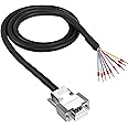 XMSJSIY DB9 Connector Adapter Cable, D-SUB 9Pin RS232 Serial Port Extension Cable Replacement with Bare Wire 22AWG (Female)