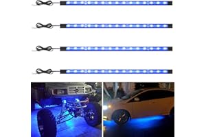 YM E-Bright 30CM-5050-12SMD DC 12V Flexible étanche LED Strip léger, 11,8 pouces, bleu, Pack de 4