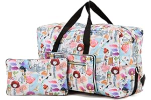 Arxus Bolso Grande de Viaje Plegable en la Bolsa de Viaje con Equipaje y Correa para el Hombro