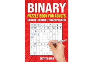 Binary Puzzle Books for Adults: Binario Binairo Takuzu Math Logic Puzzles | Easy to Hard