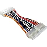 rhinocables ATX Power Supply PSU 20pin 24pin Extension Cables Internal PC Motherboard Lead (24 Pin Male to 20 Pin Female)