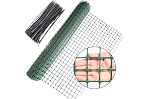 FOCEFEC Garden Fence Animal Barriers, 1x10m Heavy Duty Barrier Fencing for Dogs Reusable Construction Fences Garden Netting for Poultry, Yard, Vegetable, Industry Barrier - Green