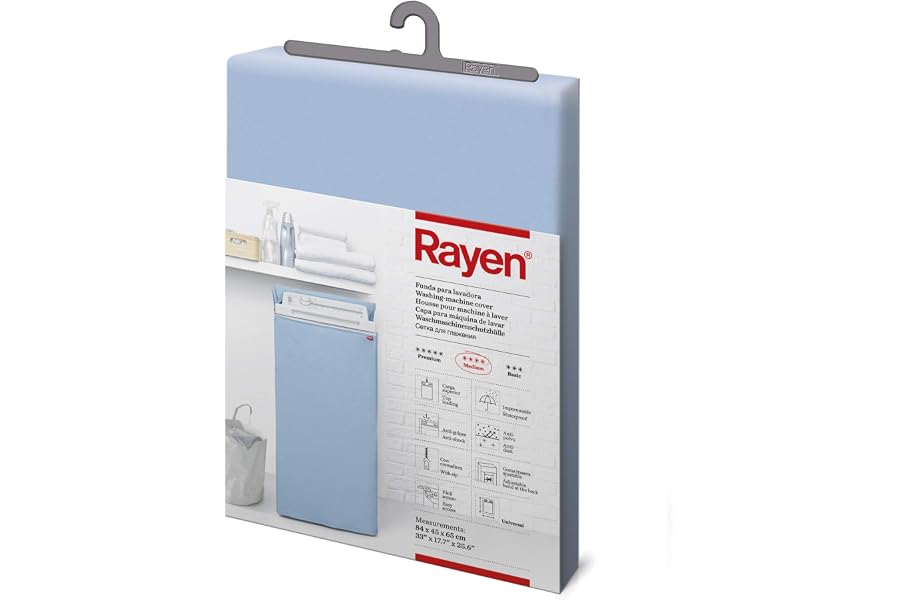 Rayen | Funda Para Lavadora Carga Superior | Funda universal con goma ajustable | Impermeable | Gama Medium | 84 X 45 X 65 cm