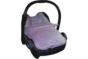 Pink Cuddlesoft Dimple Fleece Padded Car Seat Footmuff Designed to fit Group 0 Car Seats. Lovely Warm Cosy Toes by Jillyraff