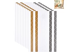 Qiimenguer 2448 Stück Fotoecken Selbstklebend，Fotoecken Zum Einkleben von Fotos, Aufbewahren von Alben, Scrapbooking, DIY-Handbooking, Basteln, Randaufkleber(Gold, Silber und Weiß)