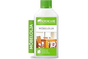 Nordicare Möbelolja [500ml] Träolja för skötsel färglös för ek, bok, valnöt, lärk. Träfärg baserad på linolja. Linoljeolja lack