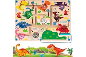 EWRTIUQA Magnetspiel Labyrinth Montessori Magnet Spielzeug Aimant Kinder AB 3 4 5 Jahre, Puzzle Board Spiele für Kinder Kleinkinder Holzspielzeug Sortierspiel Kinderspielzeug