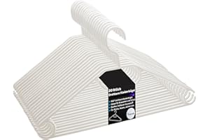 2friends Zestaw 20 białych wieszaków z haczykami obrotowymi, z tworzywa sztucznego, długość ok. 41 cm, wyprodukowany w UE - przyjazny dla środowiska, ponieważ w 100% z recyklingu