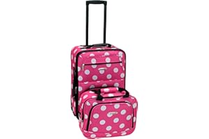 Rockland - Juego de Maletas Adulto Unisex, Pink Dot (Rosa) - F102-PINKDOT
