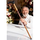 Transformacion El İş&ccedil;iliği Ahşap Baston - 93 cm &Ouml;zel İşlemeli, Ergonomik Derbi Başlıklı Şık ve Dayanıklı Y&uuml;r&uuml;me Desteği 71447