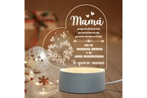 Niyewsor Día de la Madre Regalos para Mamá, Regalos Madre Luz Nocturna, Regalo Originales Mamá, Regalo Mamá Cumpleaños, Día de la Madre Regalos para Madre