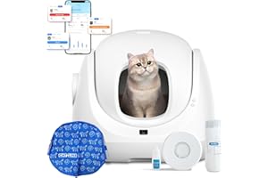 Catlink Baymax Litière autonettoyante contrôle de la santé de Votre Chat télécommande APP, Anti-Blocage, Anti-Odeur, 4 Modes de Nettoyage, Convient pour Les Chats de 1,5 à 10 kg