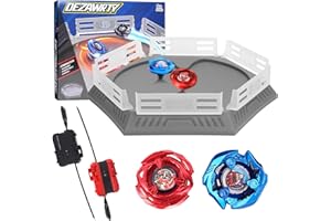 DEZAWRTY X Gyro Set, 2 Right Spinning tops and 2 Launchers, Newly Blade Looks for Battling Game, Boys Kids Toys Birthday Gifts 6+