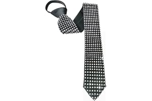 BOMJJOR Rhinestone Necktie for Men Shine Sparkle Artificial Diamonds Tie Women Adjustable Neck Tie