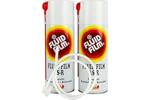 Amplelife 2x FLUID FILM AS-R Rostschutz, Korrosionsschutz, Hohlraumschutz 400 ml & Sonde für Hohlkörper, Türen, Fenster, Synthetisches Gummi, Wasserfest