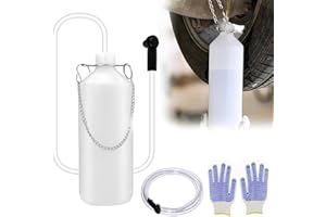 YSOOUA Bremsflüssigkeitsbehälter 1L Bremsenentlüfter Bremsenentlüfterflasche mit 60CM Schlauch und Universal Gummi-Adapter Bremsenentlüftungsgerät den Austausch von Bremsöl