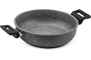 ILLA Planeta Tegame 2 manici 24 cm adatto per Induzione in Alluminio 100% riciclato, Made in Italy