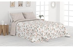 Victorio & Lucchino Colcha Bouti Reversible Cosida Modelo Vera (Salmón, 180 cm)