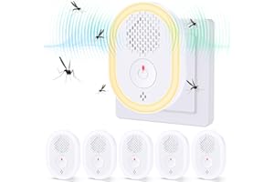 TIPTOP HOME Mückenschutz, 6 Stück Mückenstecker Indoor, Mückenlampe UV Mückenabwehr Insektenvernichter Elektrisch Steckdose Ultraschall Insektenschutz Mückenvernichter für den Innenbereich, Fliegen, Motten