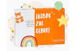 Losbox zur Geburt - Das Geschenk zur Geburt für Mama, Papa & Baby I 50 Lose mit wundervollen Ideen für das erste Jahr I Geschenk zur Geburt für Mädchen & Jungen und Geschenkidee für werdende Eltern