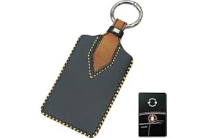 QIULIFAN Key Card Holder for Tesla Model 3 Model Y Genuine Leather Key Holder for Tesla,Black